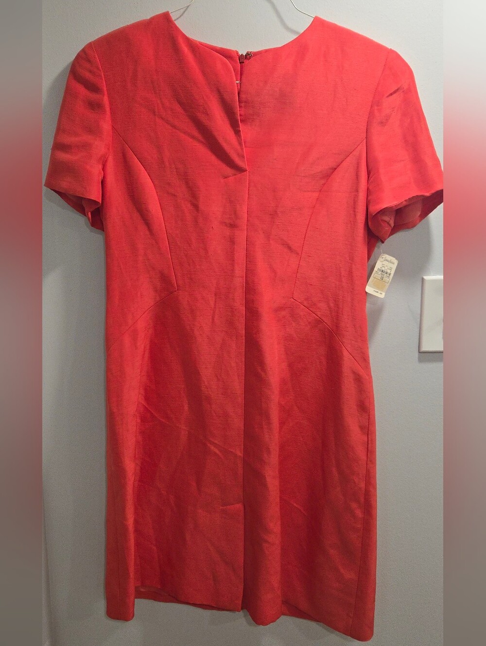 NWT Vintage Constance Saunders Silk Linen Sheath Dress Neiman Marcus Size 10
